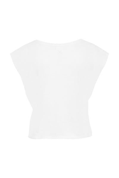 Cropped Dance Vest - Diamond White