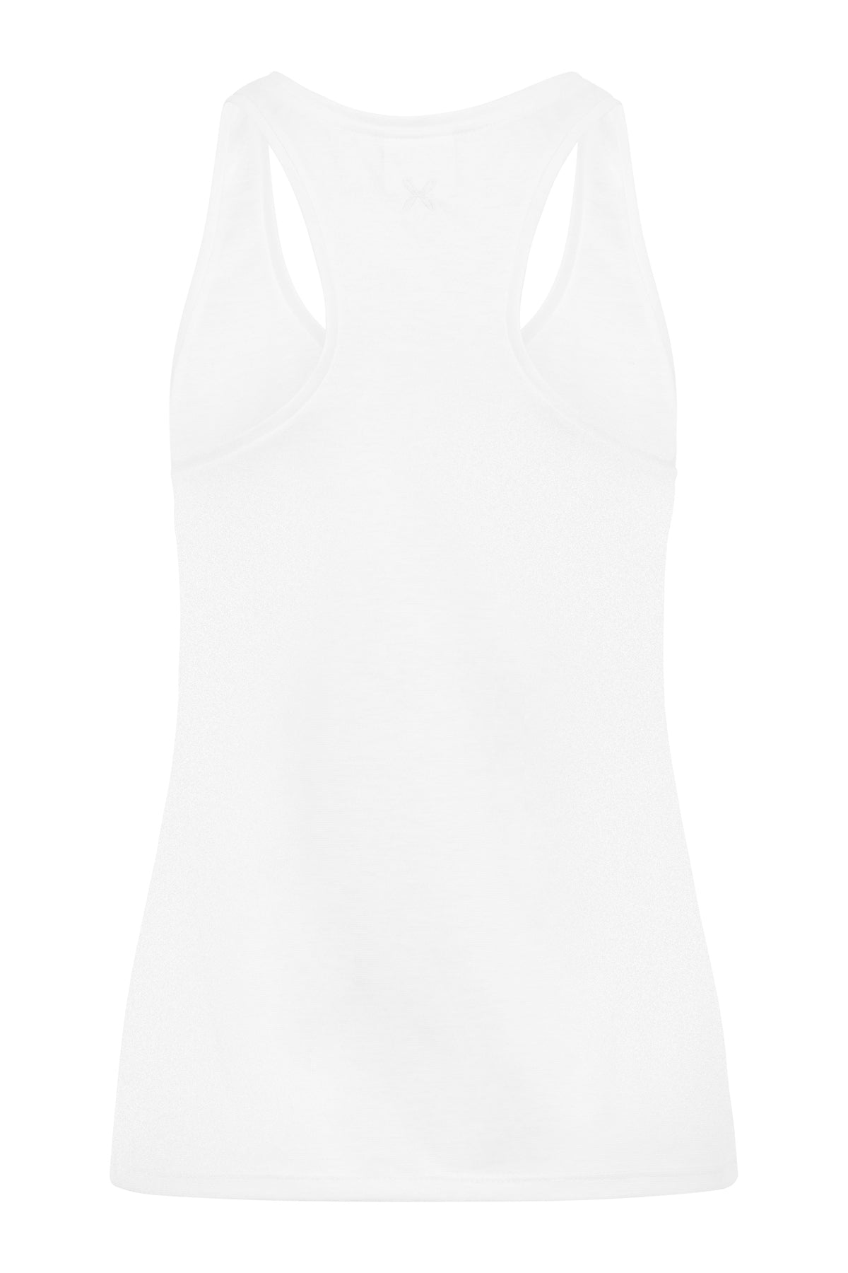 Racer Tank with Print - Diamond White