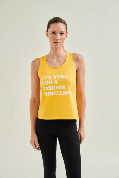 Racer Tank with Print - Sunshine